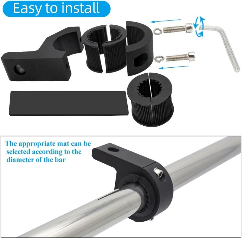Szplonly Motorcycle Aluminum Mounting Bracket Kit Tube Clamp 2Pcs 0.75" 1" 1.25" Bullbar Roof Rack Roll Cage Horizontal Bar Clamp Mounting Kit fit for Trucks Car ATV Motorcycle Truck - Image 5